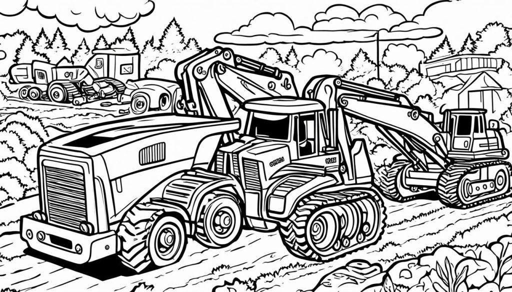 Variety of Vehicle Coloring Pages
