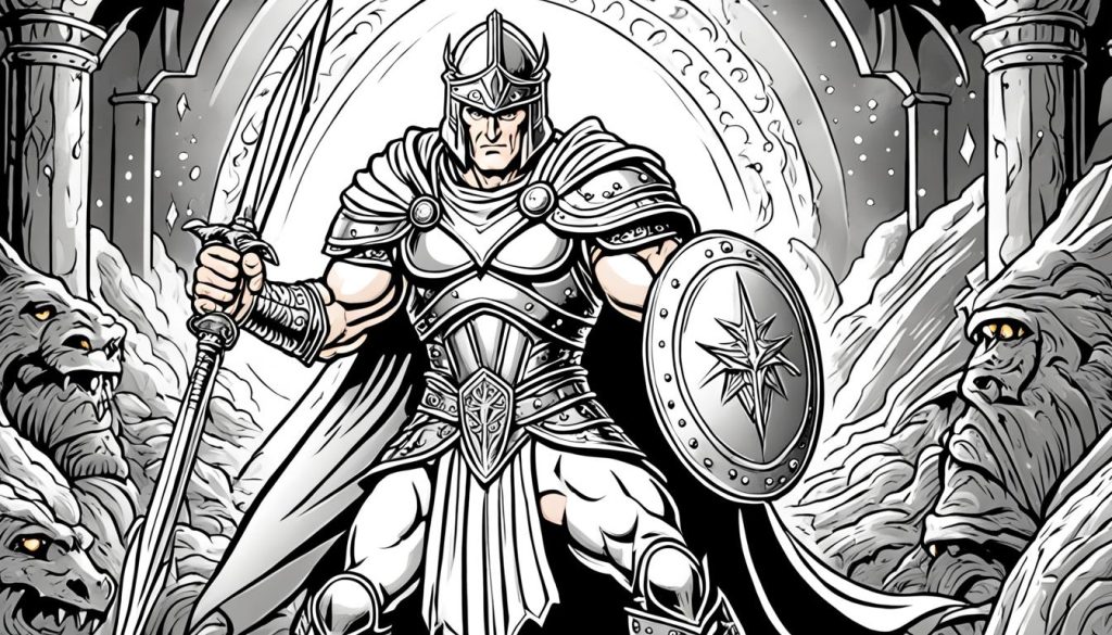 Warrior and Sorcerer coloring pages