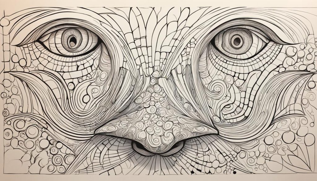 abstraction in nose drawing