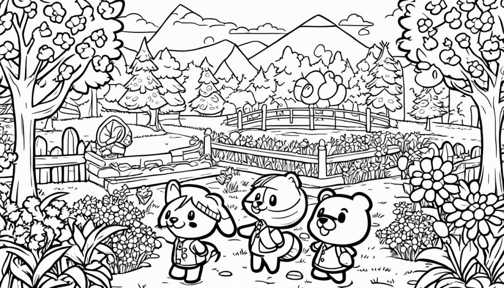 animal crossing coloring