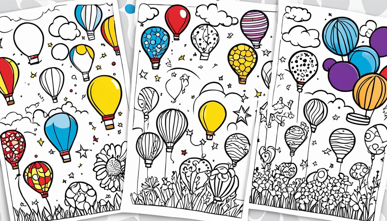 balloon coloring pages