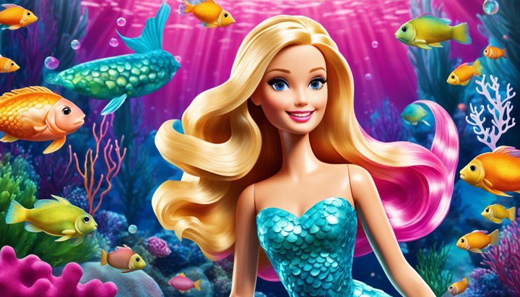 barbie mermaid color book art