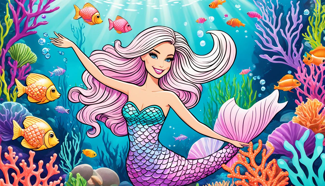barbie mermaid coloring pages