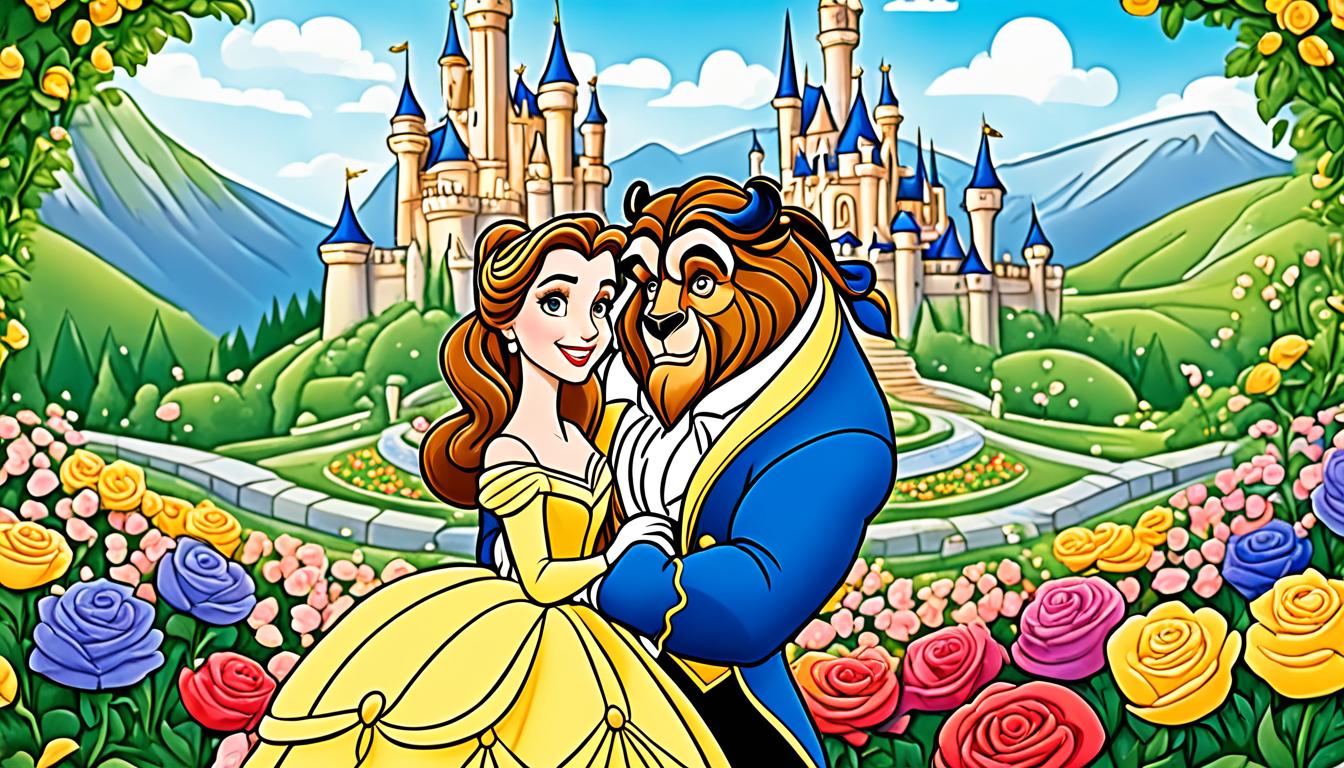 beauty and the beast coloring pages