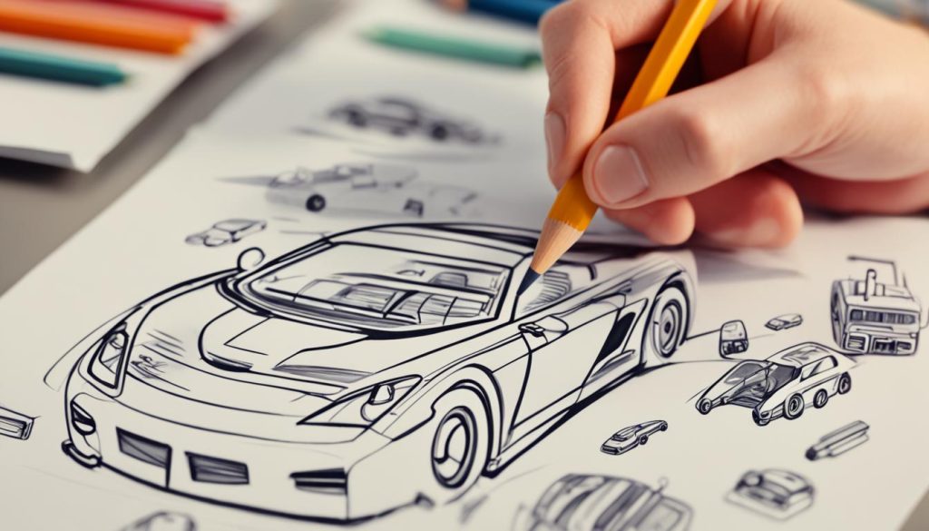 car drawing techniques