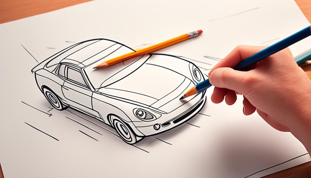 car drawing techniques