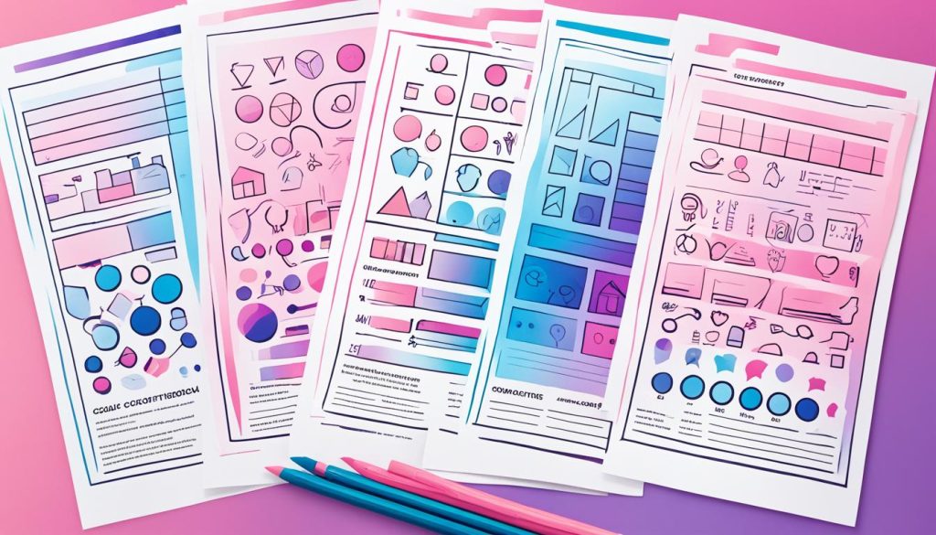 color theory printable blue and pink