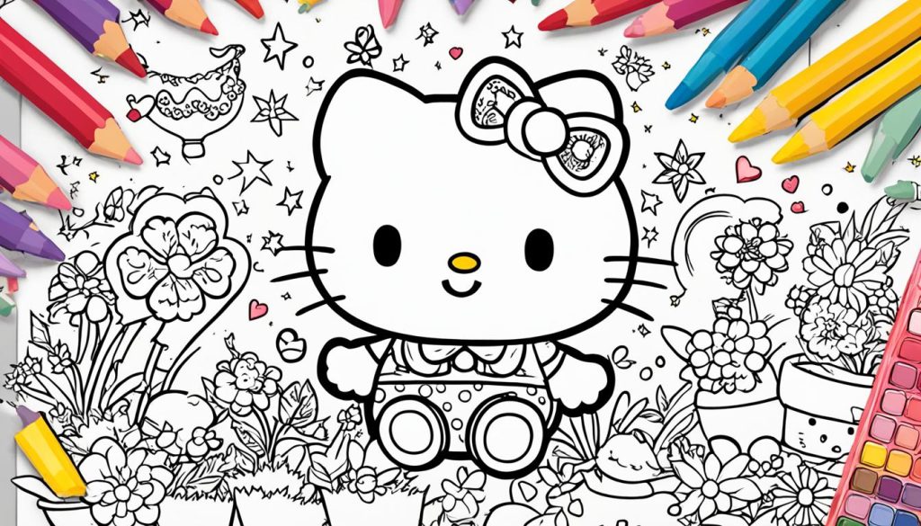 cute sanrio character coloring pages