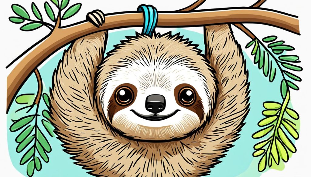cute sloth drawing tutorial