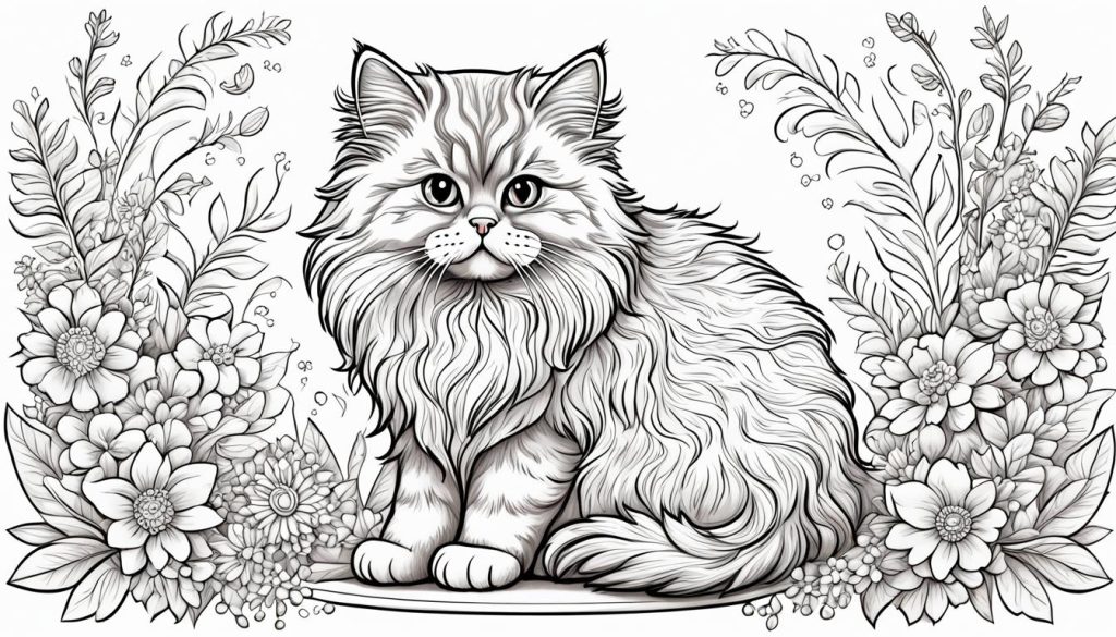 detailed Persian kitten coloring sheets