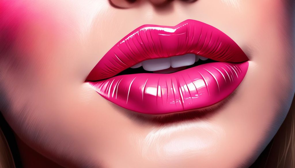 digital painting of lips