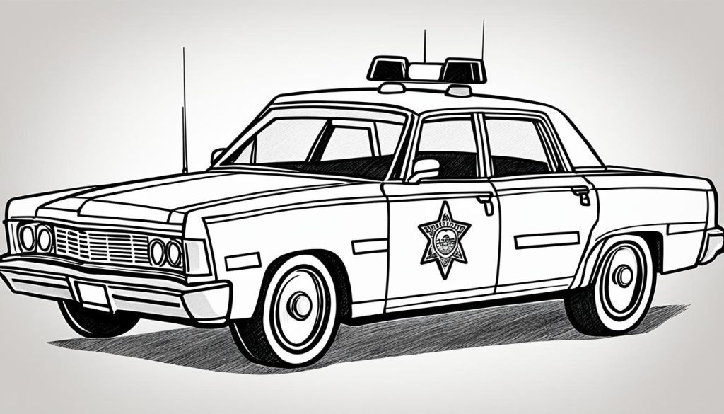 evolution of police car coloring pages
