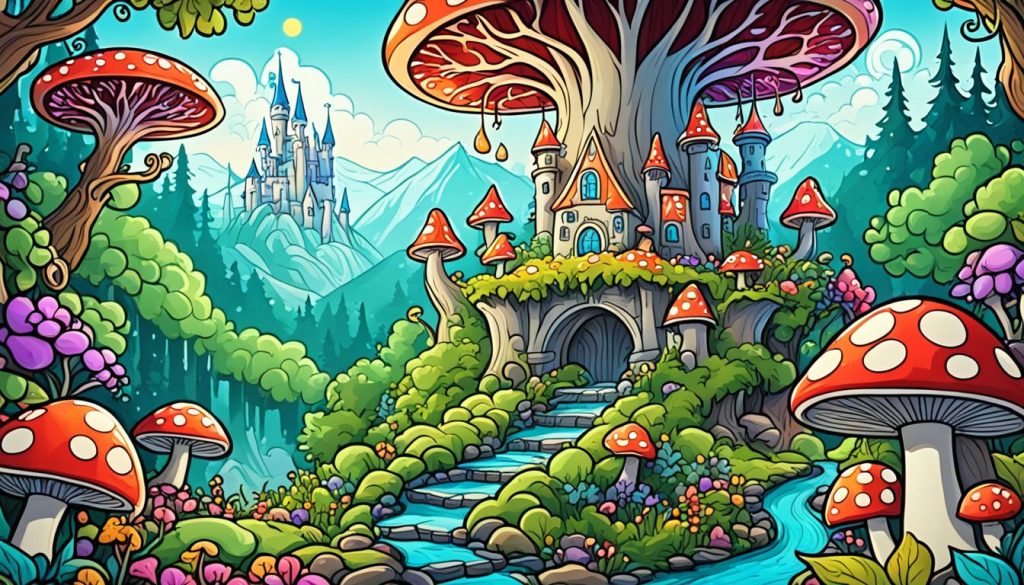 examples of magical coloring book scenes