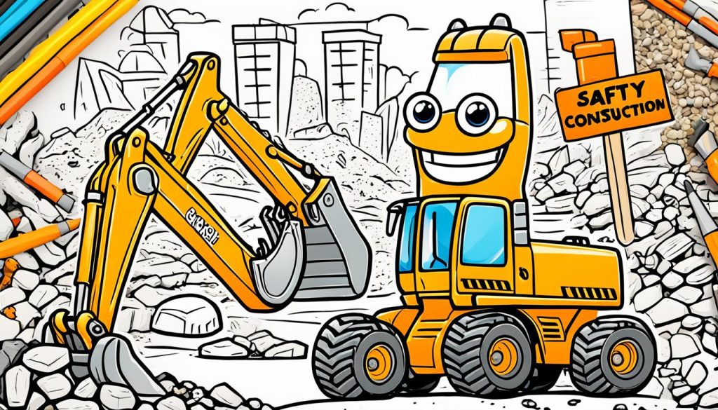 excavator coloring book for toddlers