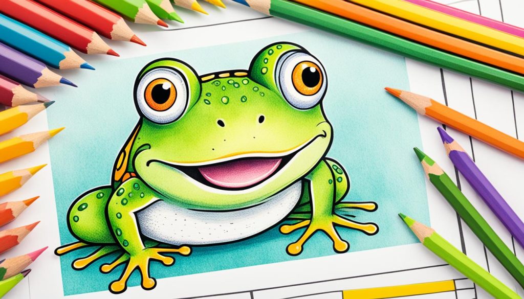 frog coloring guide