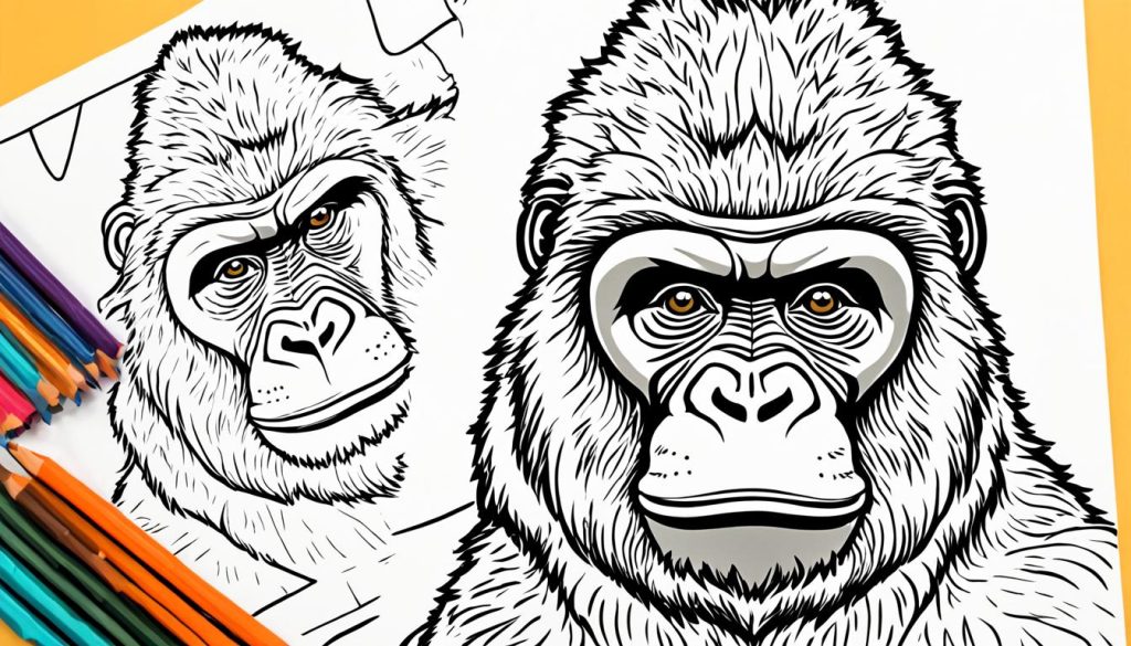 gorilla coloring pages