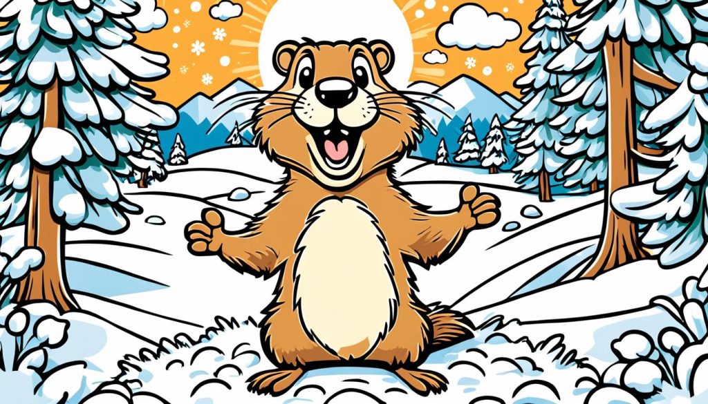 groundhog day coloring sheets