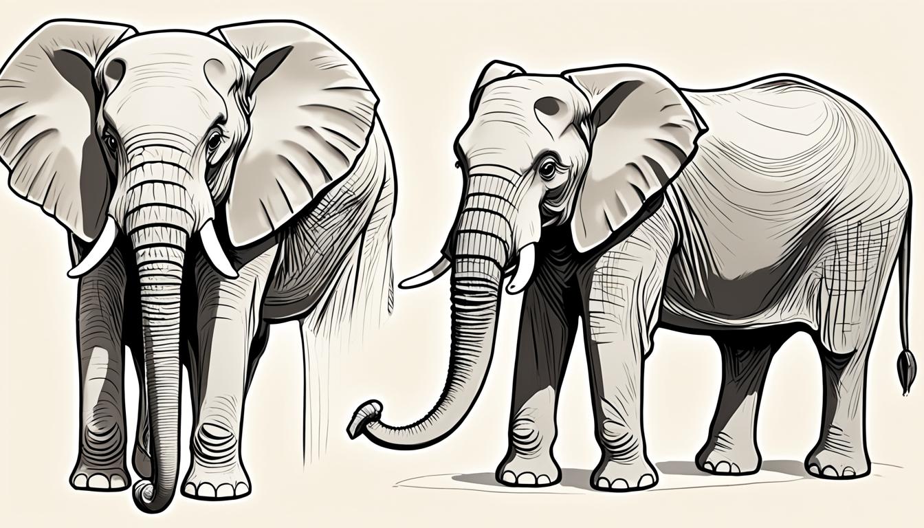 how to draw a elephant