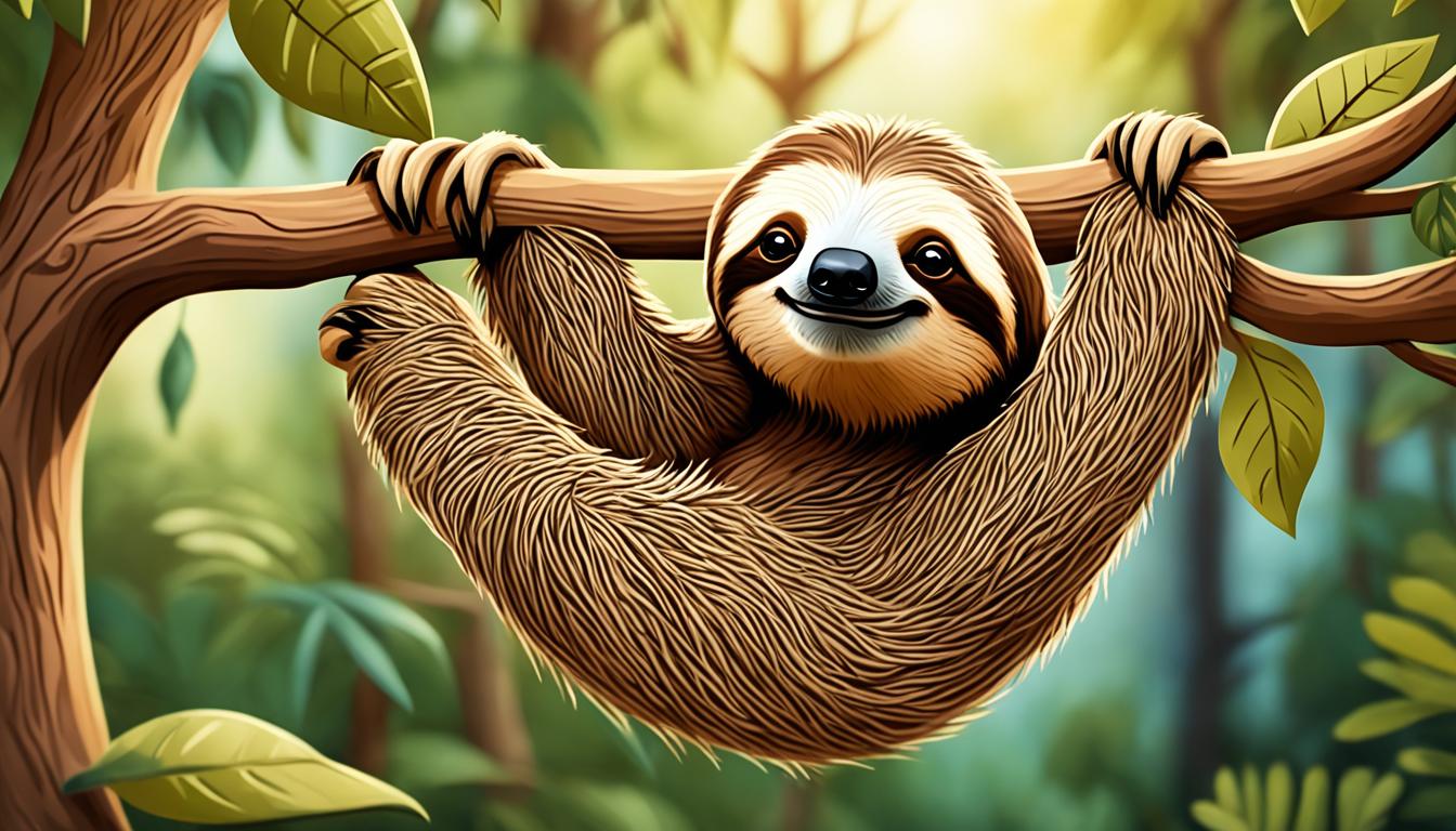 how to draw a sloth