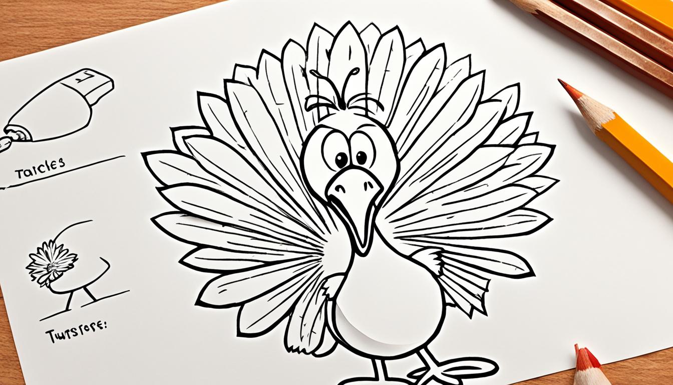 how to draw a turkey