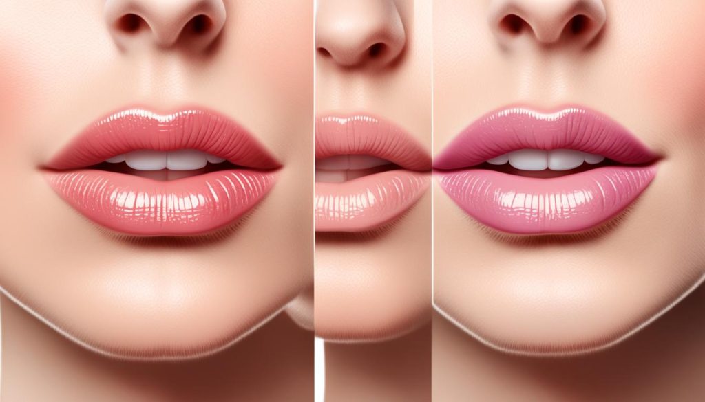 how to draw closed lips in the frontal view