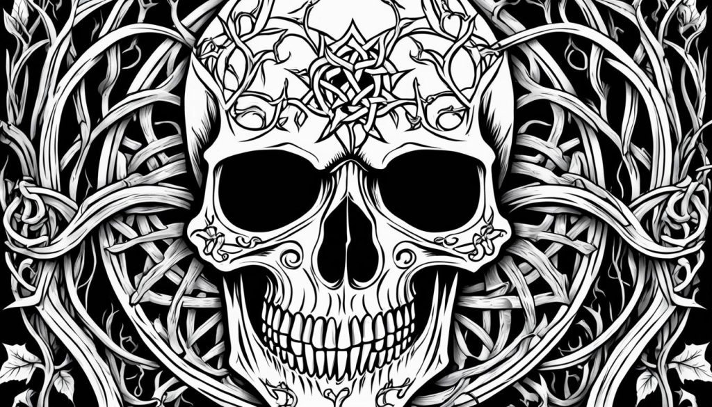 macabre art coloring prints