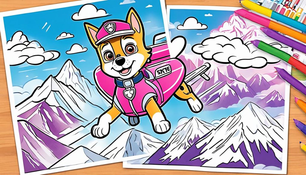 paw patrol skye coloring pages