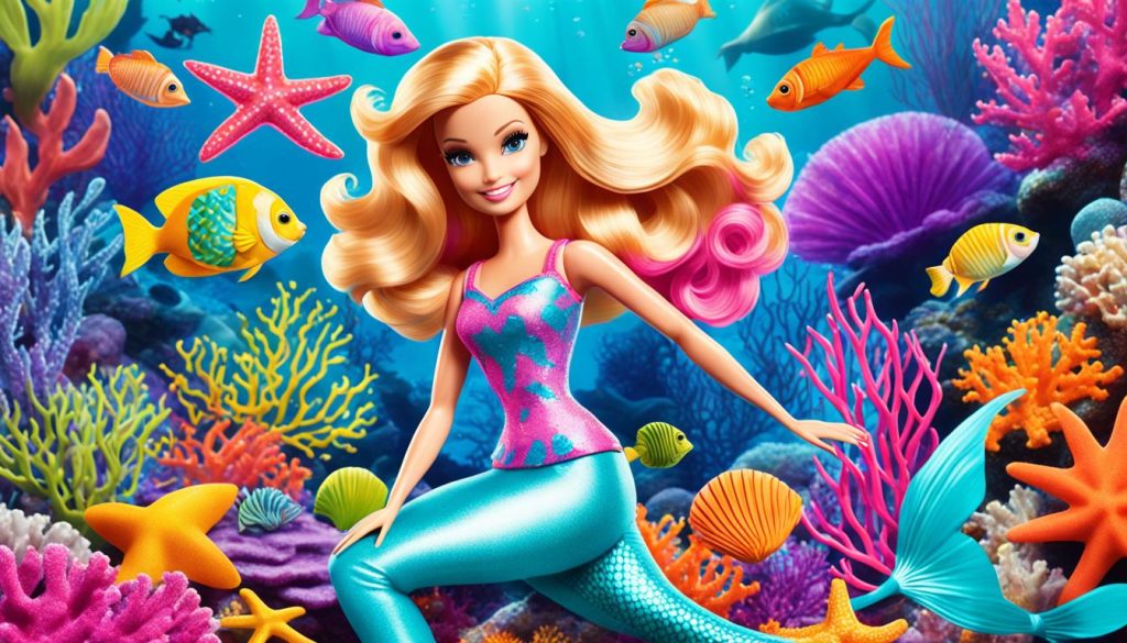 printable Barbie mermaid coloring sheets