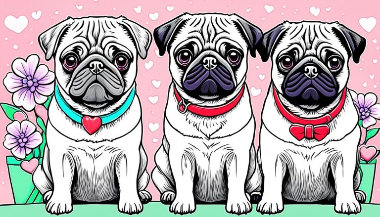 Pugs Coloring Pages – Download Print Color Page