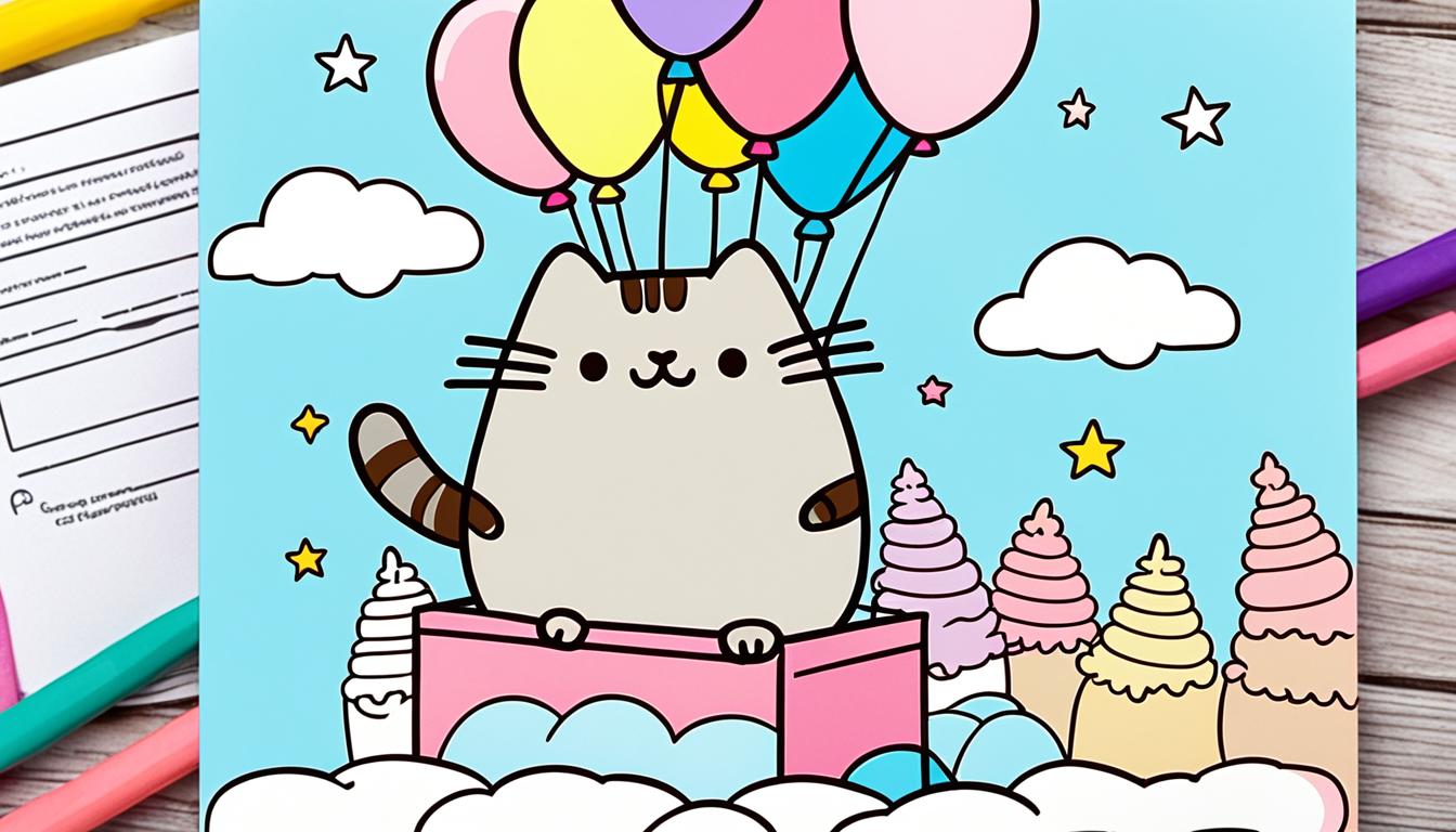pusheen cat coloring pages