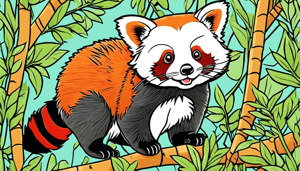 red panda coloring pages