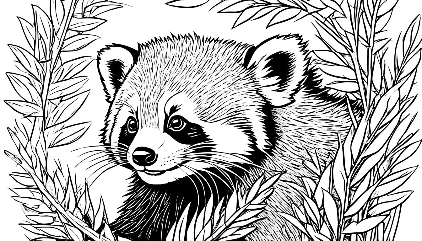 red panda coloring pages