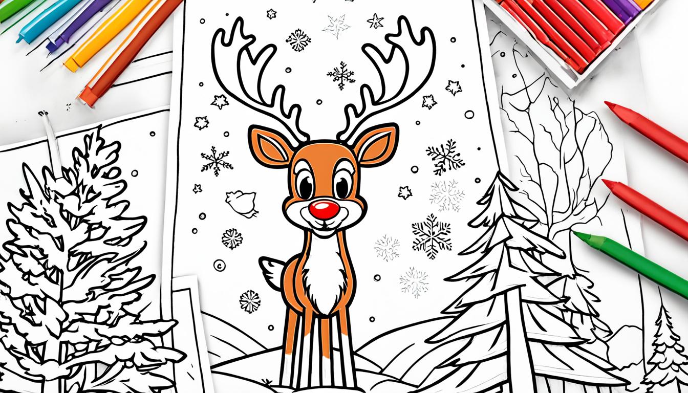 rudolph coloring pages