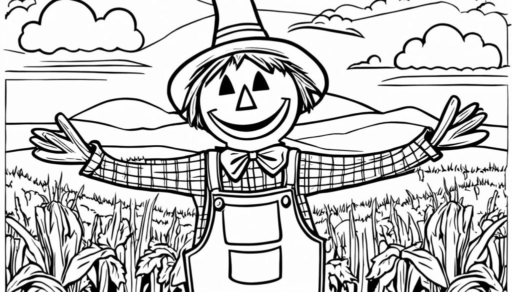 scarecrow coloring page