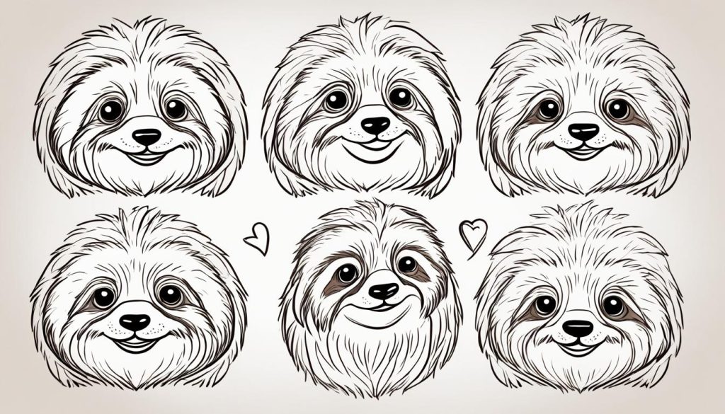 step by step sloth drawing