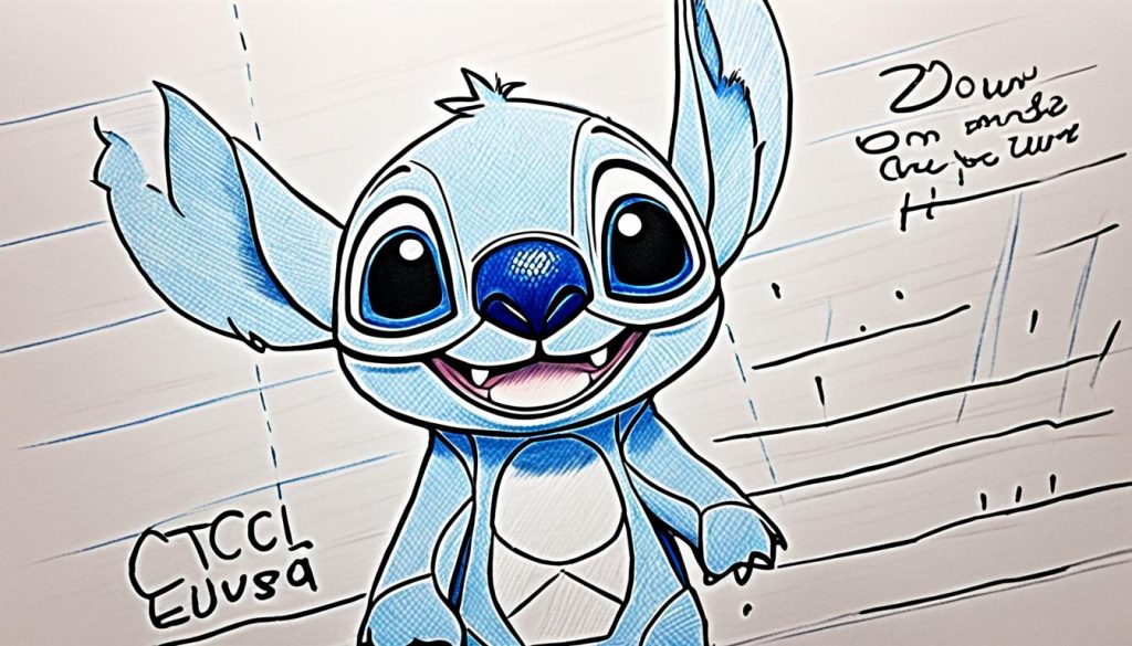 stitch drawing step by step tutorial
