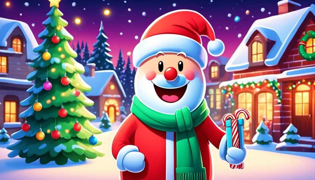 Christmas-themed Among Us character