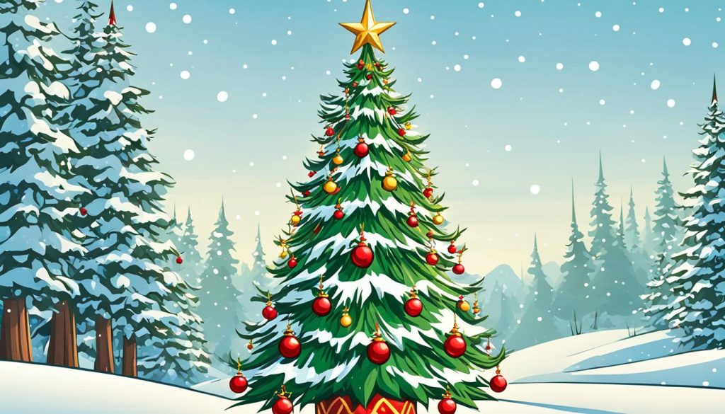 Christmas tree drawing example