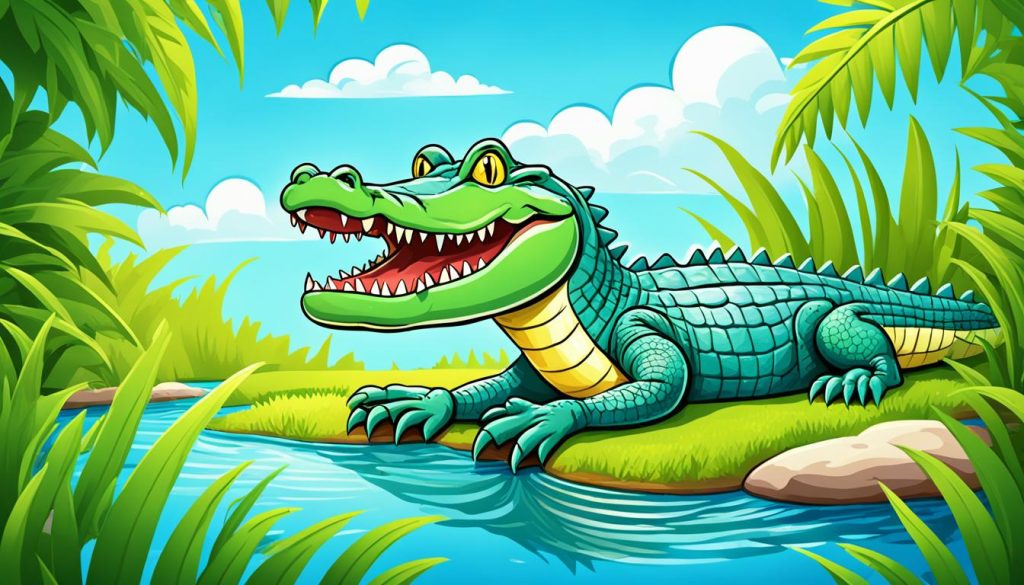 Color Alligator Drawing