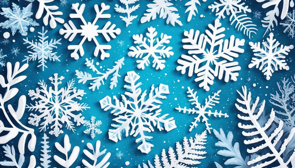 Different types of snowflakes