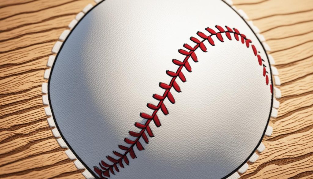 Example: Baseball drawing with hand holding the ball