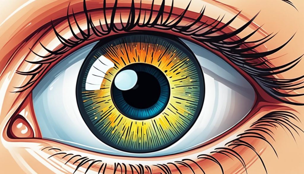 Eye drawing with pupil and highlight