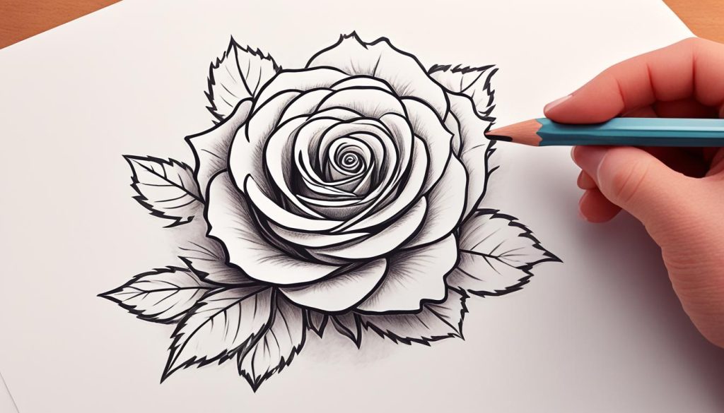 Step-by-Step Rose Drawing Tutorial