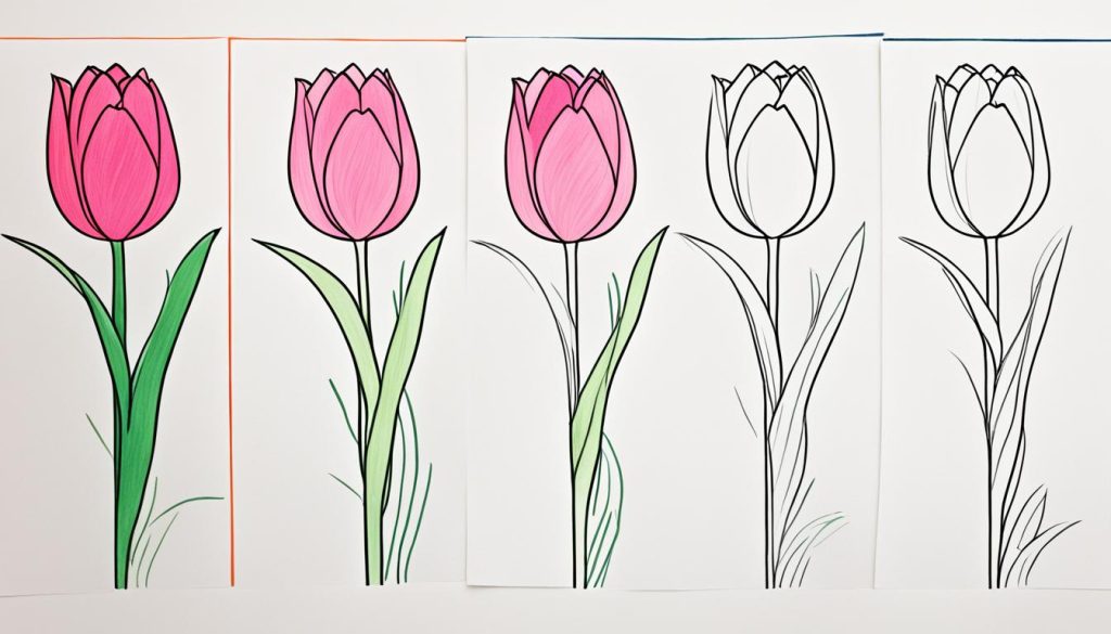 Step-by-Step Tulip Drawing Tutorial