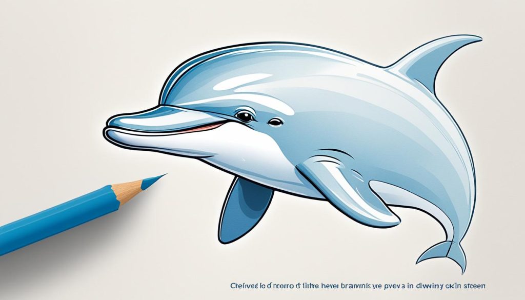 Step-by-step dolphin drawing tutorial