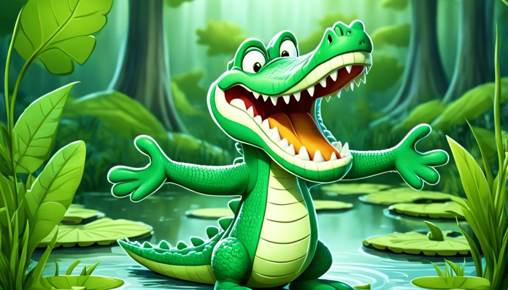 cartoon alligator drawing