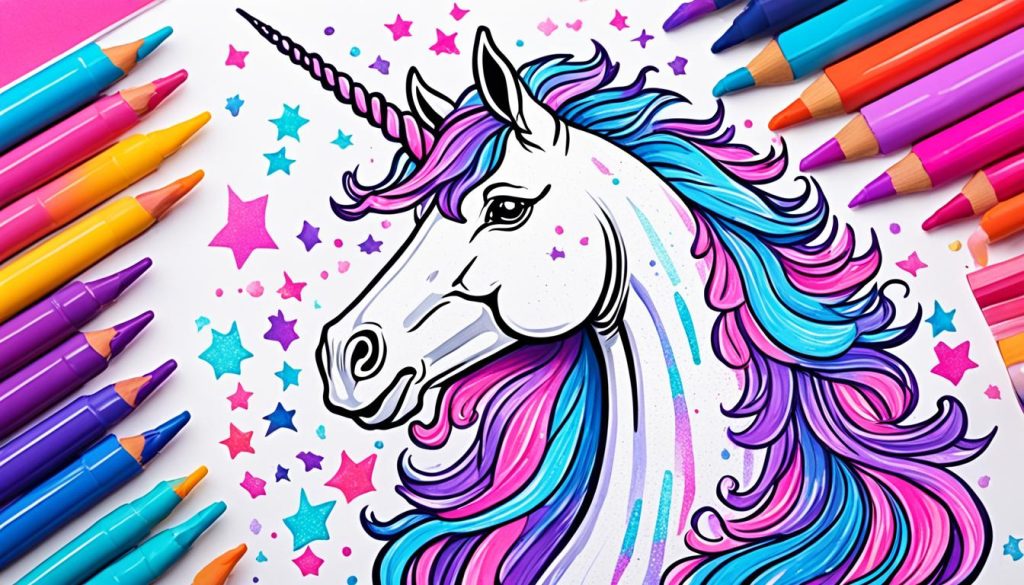 coloring unicorn drawing