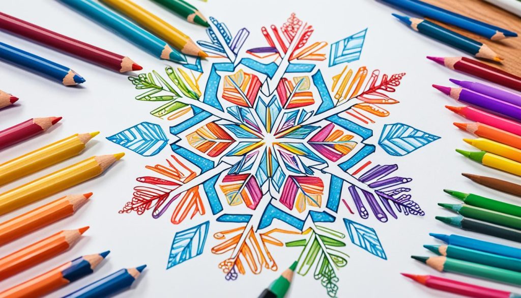 creating colorful snowflakes