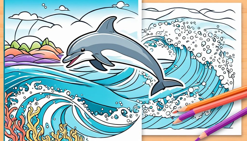 dolphin coloring page 2