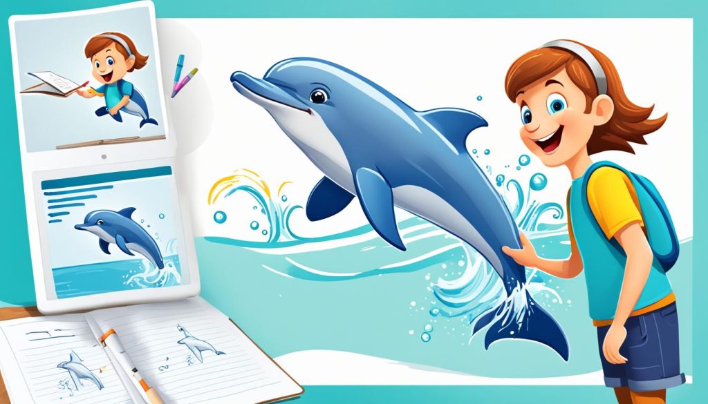 dolphin drawing tutorial for kids